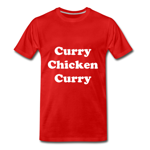 Men's Curry Chicken Curry Premium Tshirt - red