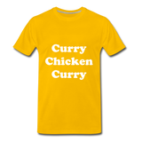 Men's Curry Chicken Curry Premium Tshirt - sun yellow