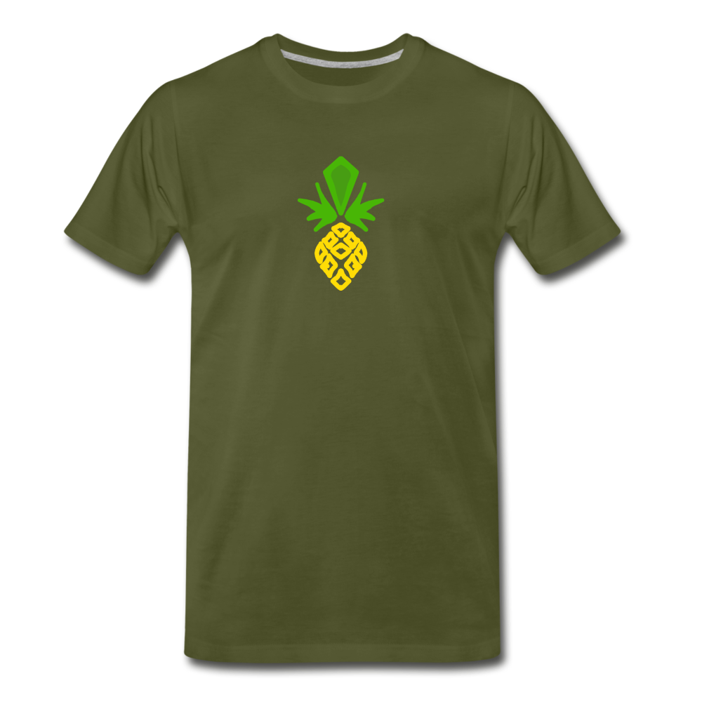 Pineapple Premium Men's T-Shirt - olive green